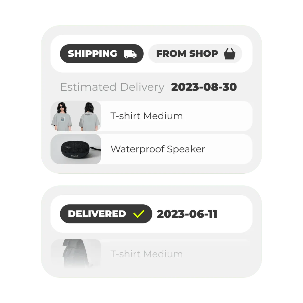 Swag with global delivery.