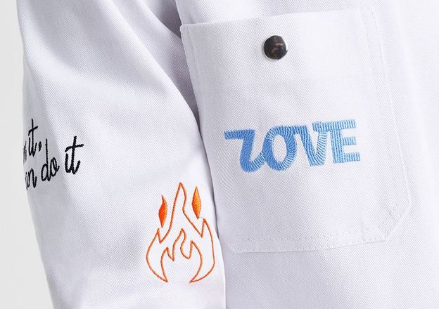 Branded merch embroidery