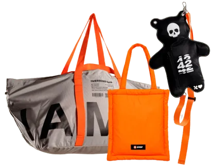 shoppers and bags