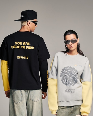 Custom swag drop for 1xSlots: customized hoodies and longsleeves