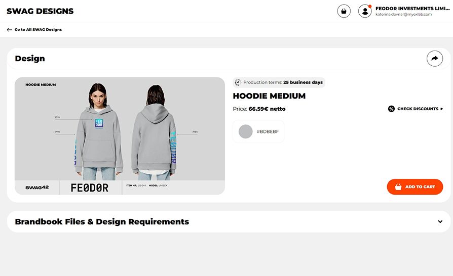 fast branding design on the merch platform