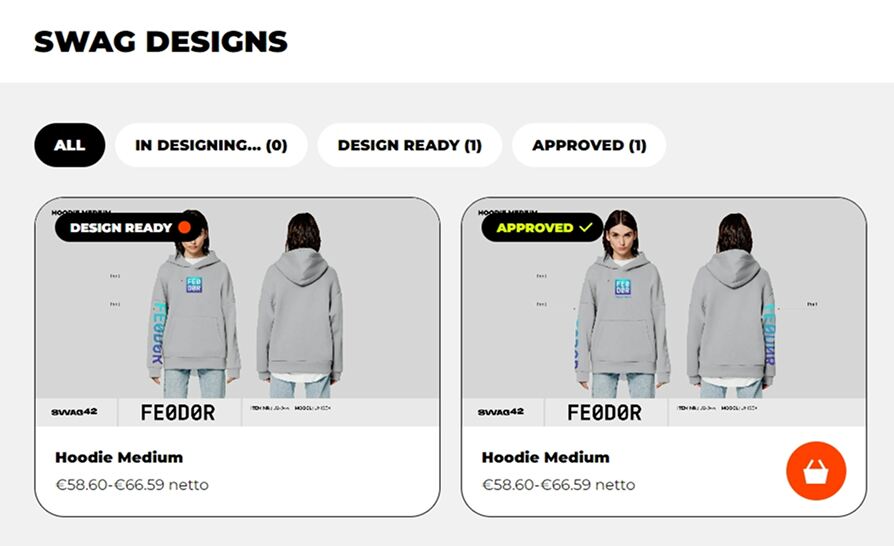 fast merch order on the platform: ordering design
