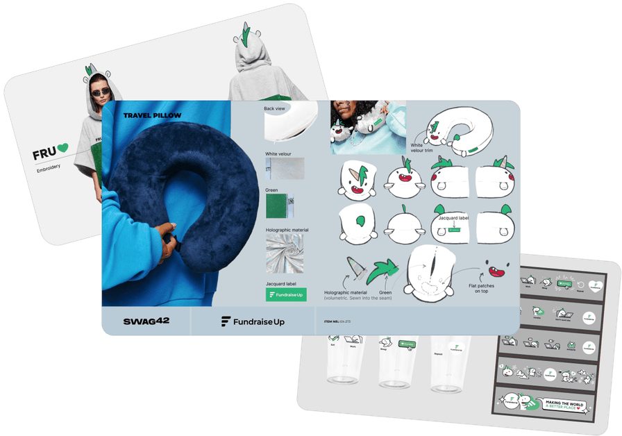 Custom travel pillow with corporate branding
