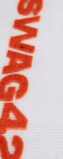 Flock printing for custom swag