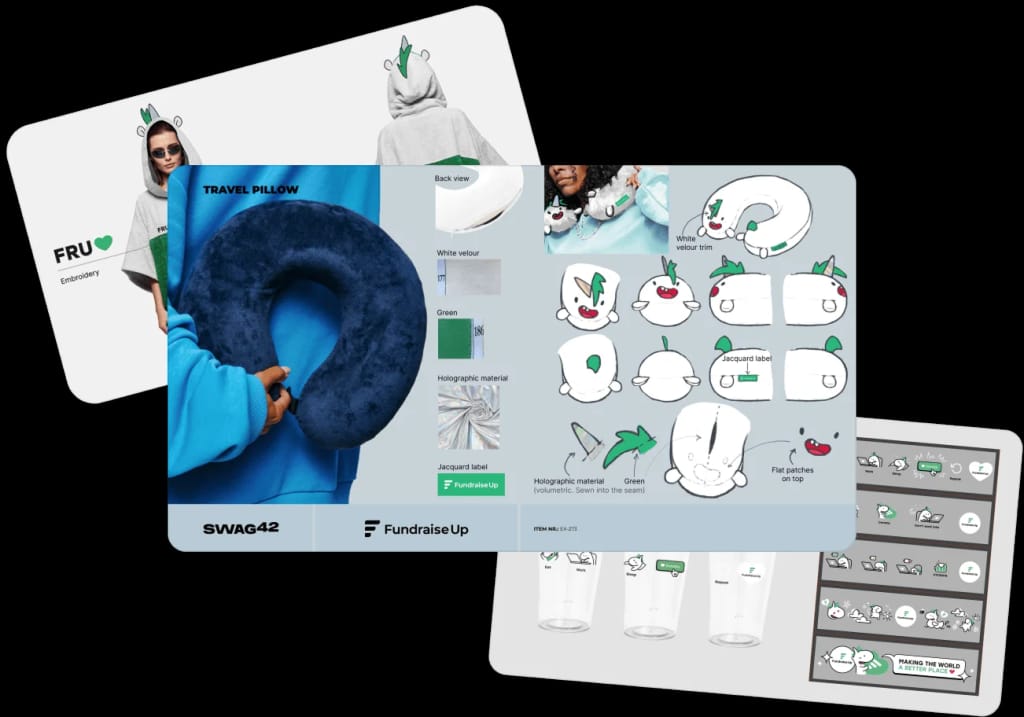 Custom travel pillow with corporate branding