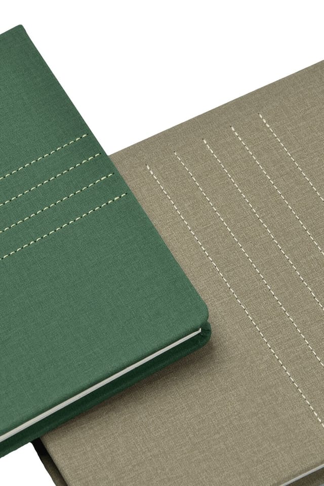 Eco notebook made of grass and pine seeds